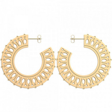 Boucles d’oreilles or GEORGETTES créoles Orient 50mm