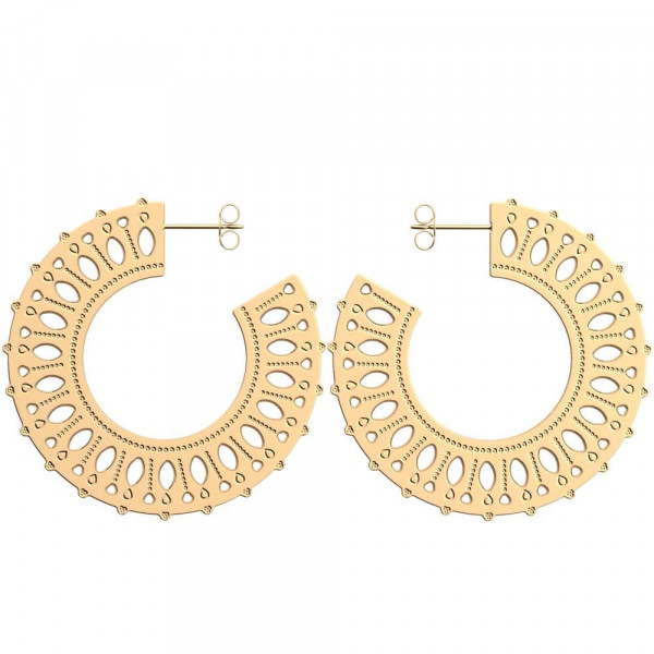 Boucles d’oreilles or GEORGETTES créoles Orient 50mm