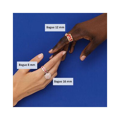 Cuir GEORGETTES bague Bleu Nocturne et Mocha