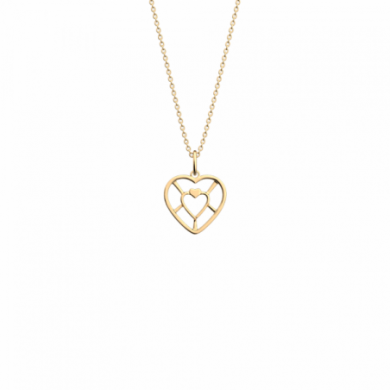 Collier Femme Or GEORGETTES Coeur 17mm