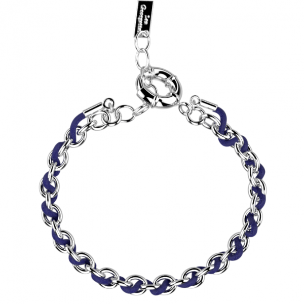 Bracelet Femme Argent GEORGETTES Fregate Bleu Marine