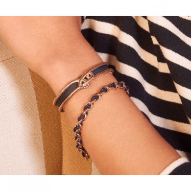 Bracelet Femme Or  GEORGETTES Fregate Bleu Marine