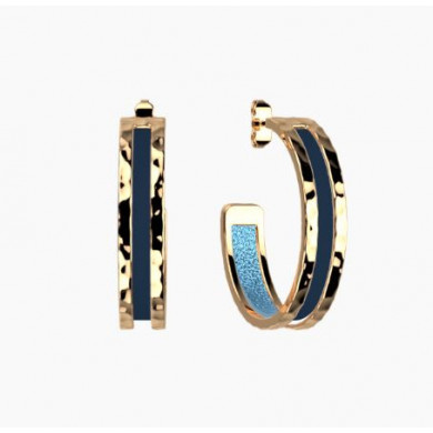 Boucles d’Oreilles Femme Or GEORGETTES Créoles pure martelée 6mm