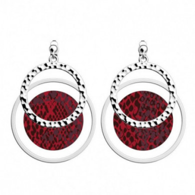 Boucles d’oreilles GEORGETTES Pure martelée argentée 25mm