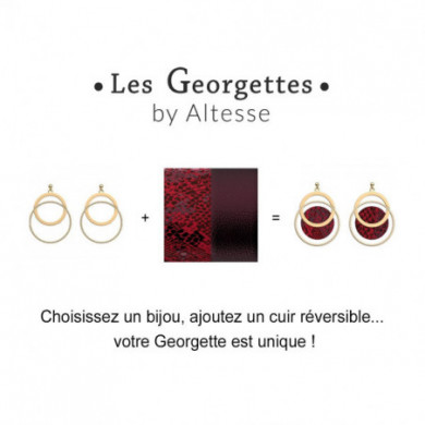 Boucles d’oreilles GEORGETTES Pure martelée argentée 25mm