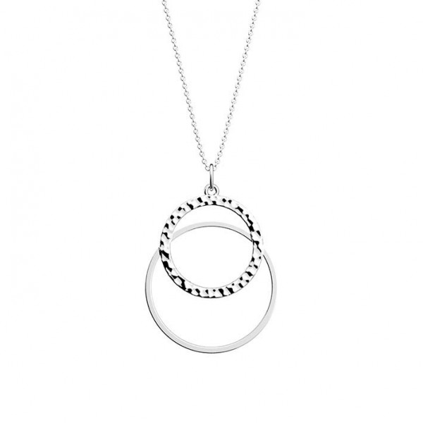 Collier femme collier argent GEORGETTES Pure Martelée 25mm