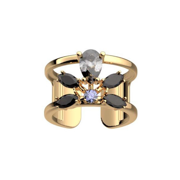 Bague femme, bague or, bague GEORGETTES Shéhérazade noir 12mm