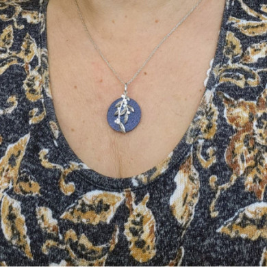 Pendentif argent GEORGETTES Oliveraie précieuse 25mm
