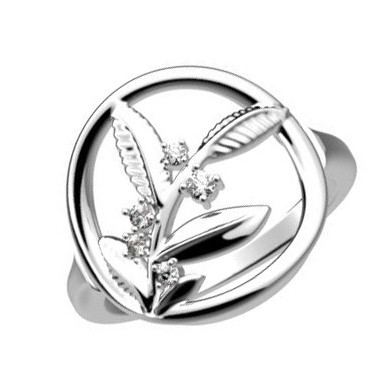 Bague GEORGETTES argent Oliveraie 16mm