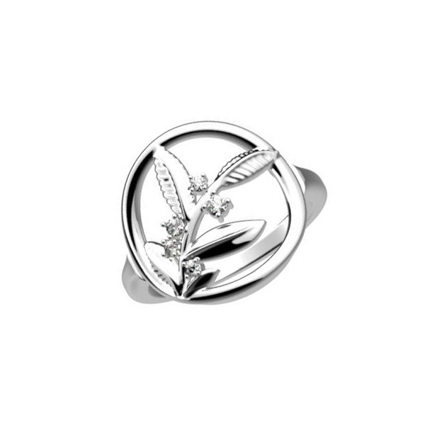 Bague GEORGETTES argent Oliveraie 16mm