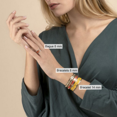 Bracelet femme or GEORGETTES Tresse 8mm