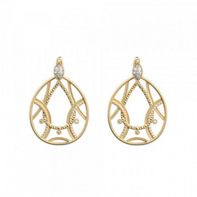 Boucles d’oreilles or pendantes GEORGETTES précieuses Sultane