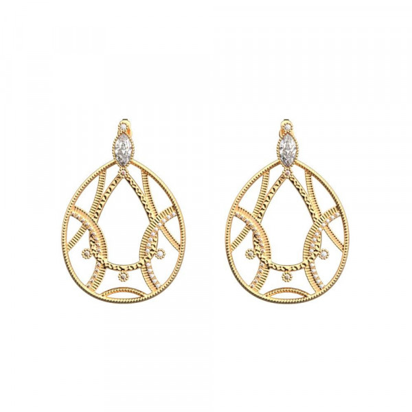 Boucles d’oreilles or pendantes GEORGETTES précieuses Sultane