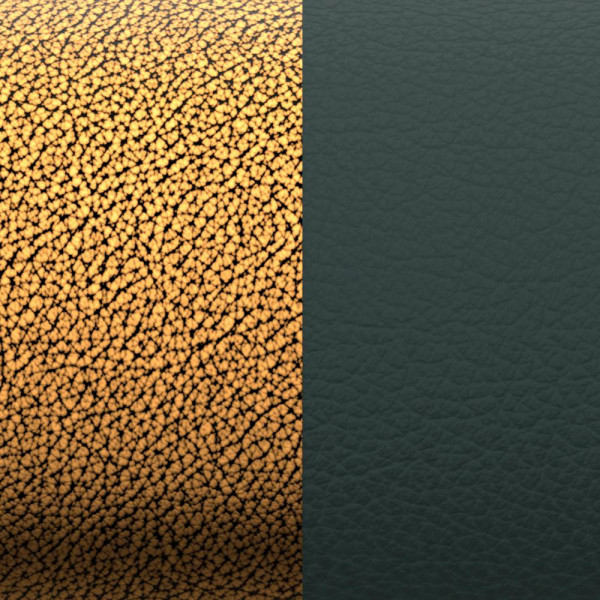 Cuir manchette40mm LES GEORGETTES® Cuivre Vert foncé