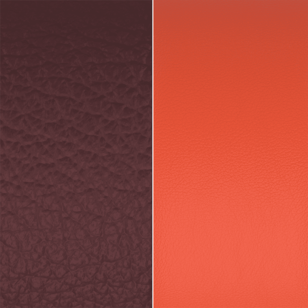 Cuir GEORGETTES bracelets manchettes Prune et Orange sanguine