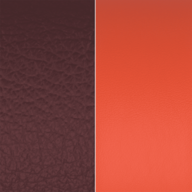 Cuir GEORGETTES boucles d'oreilles Prune et Orange sanguine