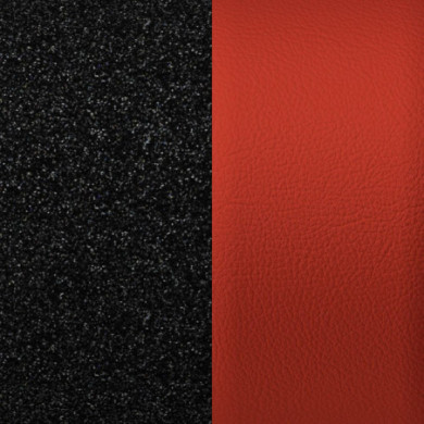 Cuir GEORGETTES boucles d'oreilles Rouge et Noir pailleté