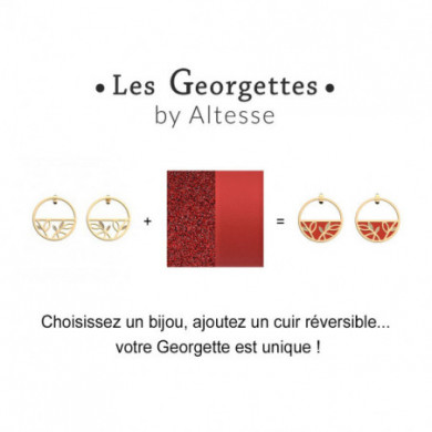 Créoles argent GEORGETTES Lotus 30mm
