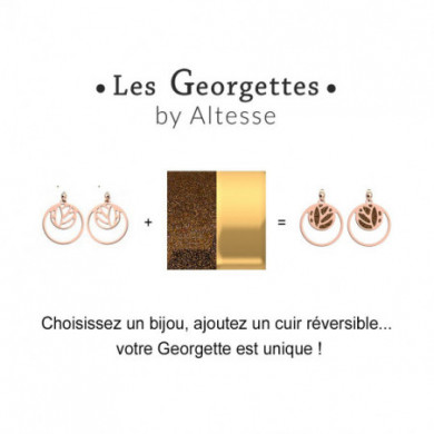 Boucles d'oreilles GEORGETTES Tresse argenté 16/25mm