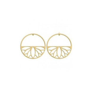 Boucles d'oreilles GEORGETTES doré Lotus 43mm