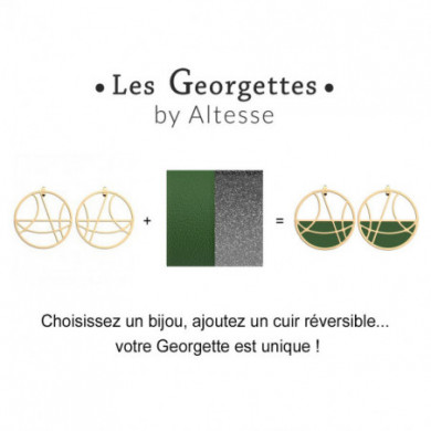 Boucles d'oreilles GEORGETTES doré Lotus 43mm