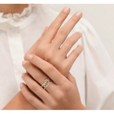 Bague Femme Or GEORGETTES Cordage 8mm