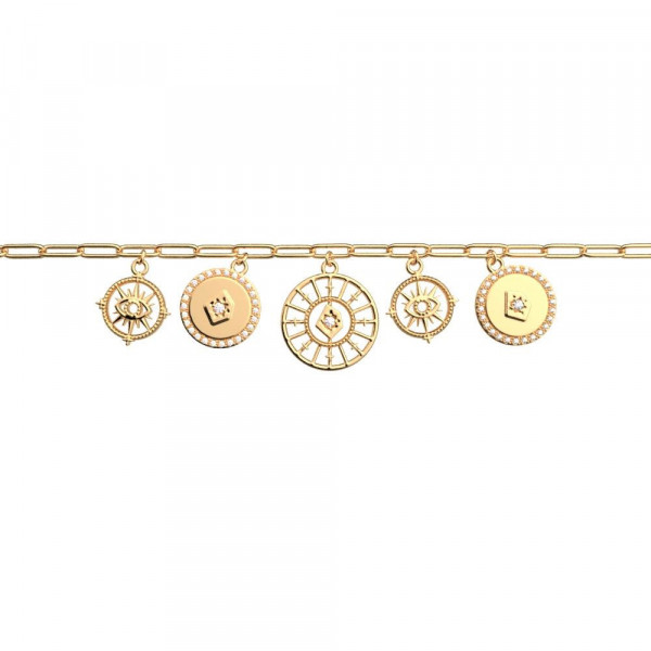 Bracelet femme, bracelet chaine or et oxyde de zirconium Astrale GEORGETTES