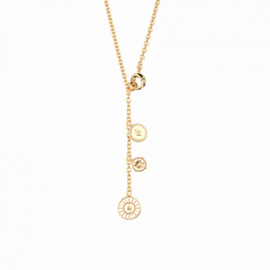 Collier Femme Or GEORGETTES Astrale précieuse forme Y