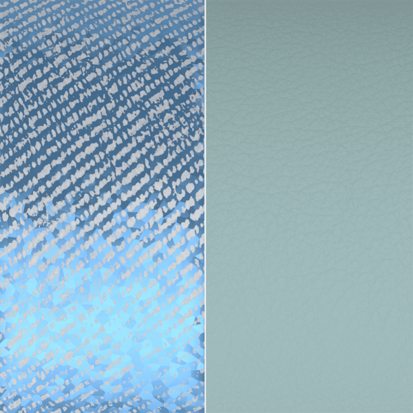 Cuir GEORGETTES Pendentif, Bracelet jonc, Bracelet chaîne Denim Irisé et Céleste