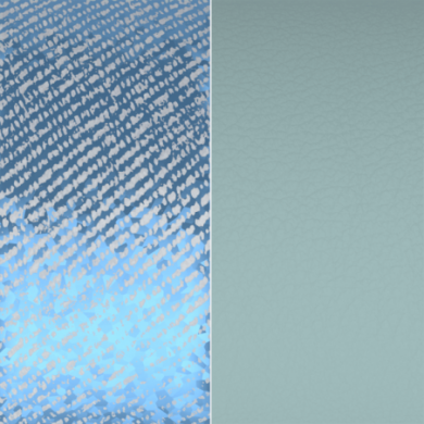 Cuir GEORGETTES bague Denim Irisé et Céleste