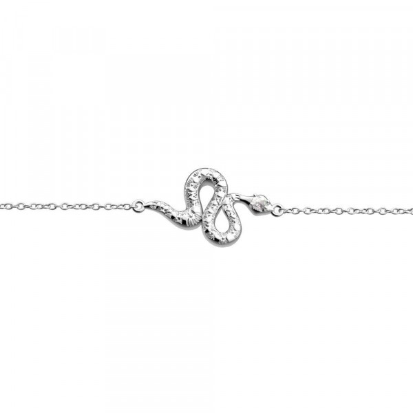 Bracelet argent LES GEORGETTES Serpent précieux