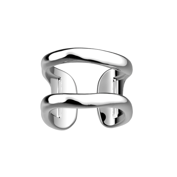 Bague Femme Argent GEORGETTES Pure organique 12 mm