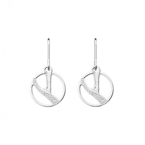 Boucles d’oreilles GEORGETTES argent pendantes Tigre 16mm