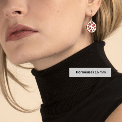 Boucles d’oreilles GEORGETTES argent pendantes Tigre 16mm