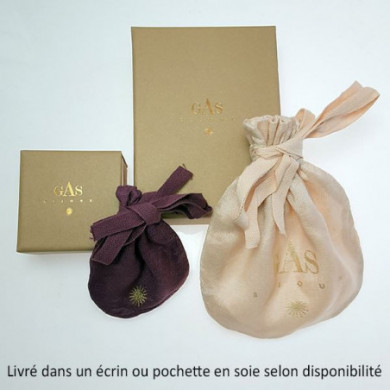 Boucles d'oreilles or GAS Bijoux Biba bis gris