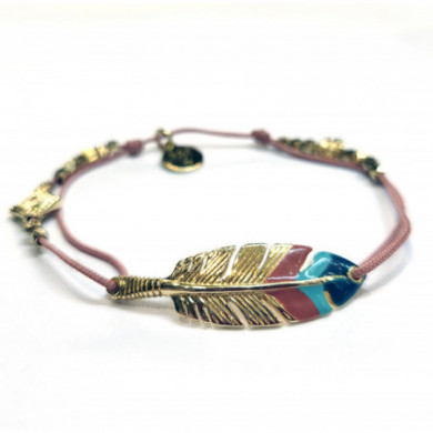 Bracelet femme or GAS cordon rose