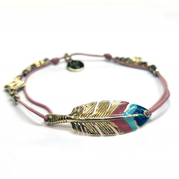 Bracelet femme or GAS cordon rose