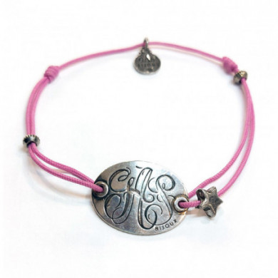 Bracelet femme argent plaque ovale gravée GAS Saga
