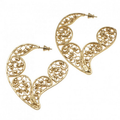 Créoles coeur or GAS Bijoux Paule