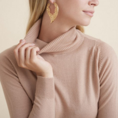 Créoles coeur or GAS Bijoux Paule