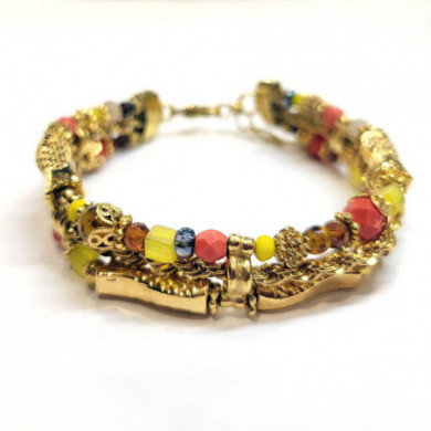 Bracelet femme or Rouge et Jaune GAS Cielo