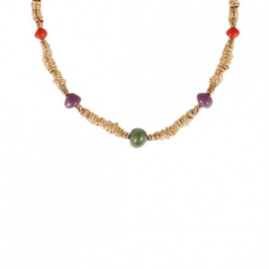 Collier GAS Bijoux Biba or multicolore