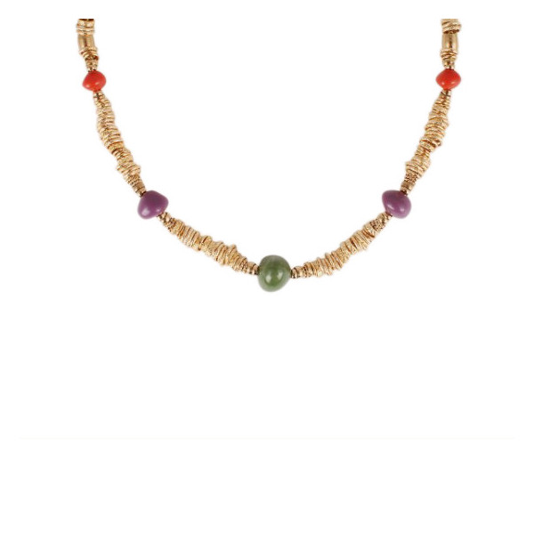 Collier GAS Bijoux Biba or multicolore
