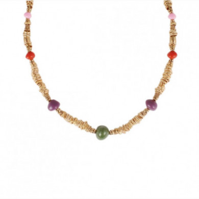 Collier GAS Bijoux Biba or multicolore