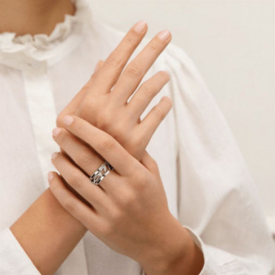 Bague Femme Argent GEORGETTES Ligne Arbre de vie II 8mm