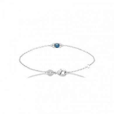 Bracelet argent femme pierre bleu