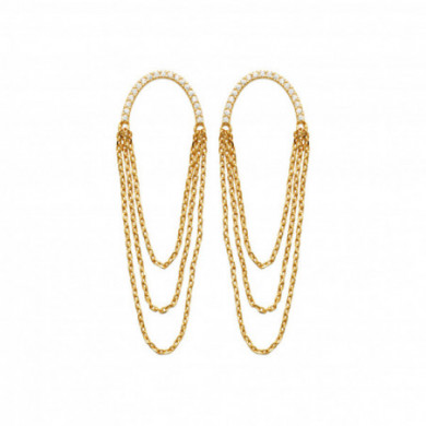 Boucles d’oreilles or femme pendantes