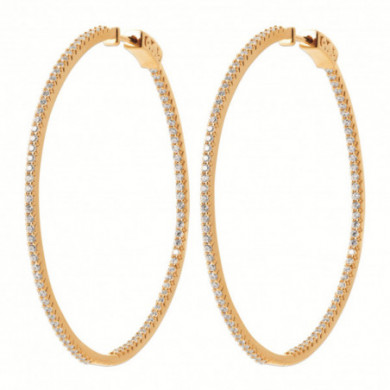 Créoles or femme pierres blanches