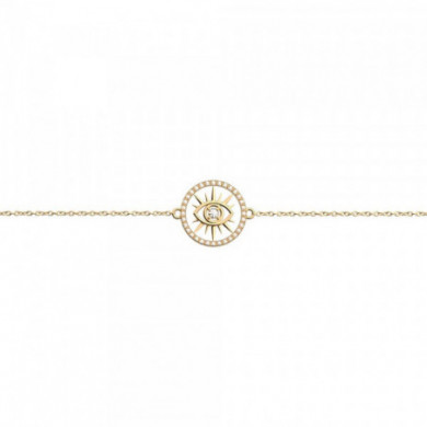 Bracelet or LES GEORGETTES Oeil précieux 16 mm