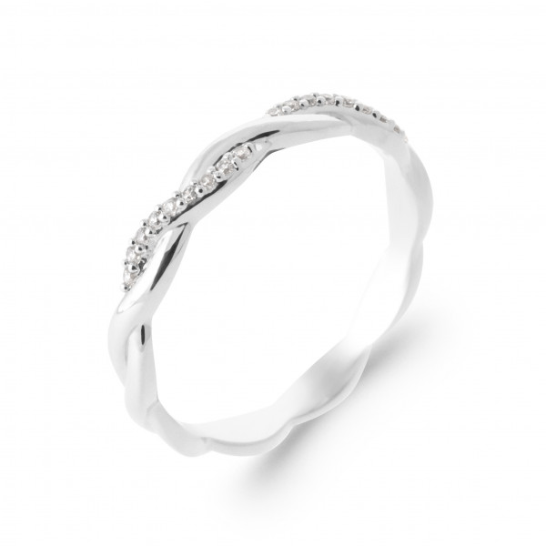 Bague argent femme pierres blanches